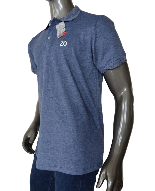 Camiseta Polo ZO - PQ113 Azul Jaspe - Imagen 2