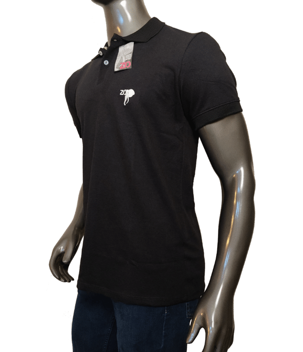 Camiseta Polo ZO - PQ119 Negra E - Imagen 2